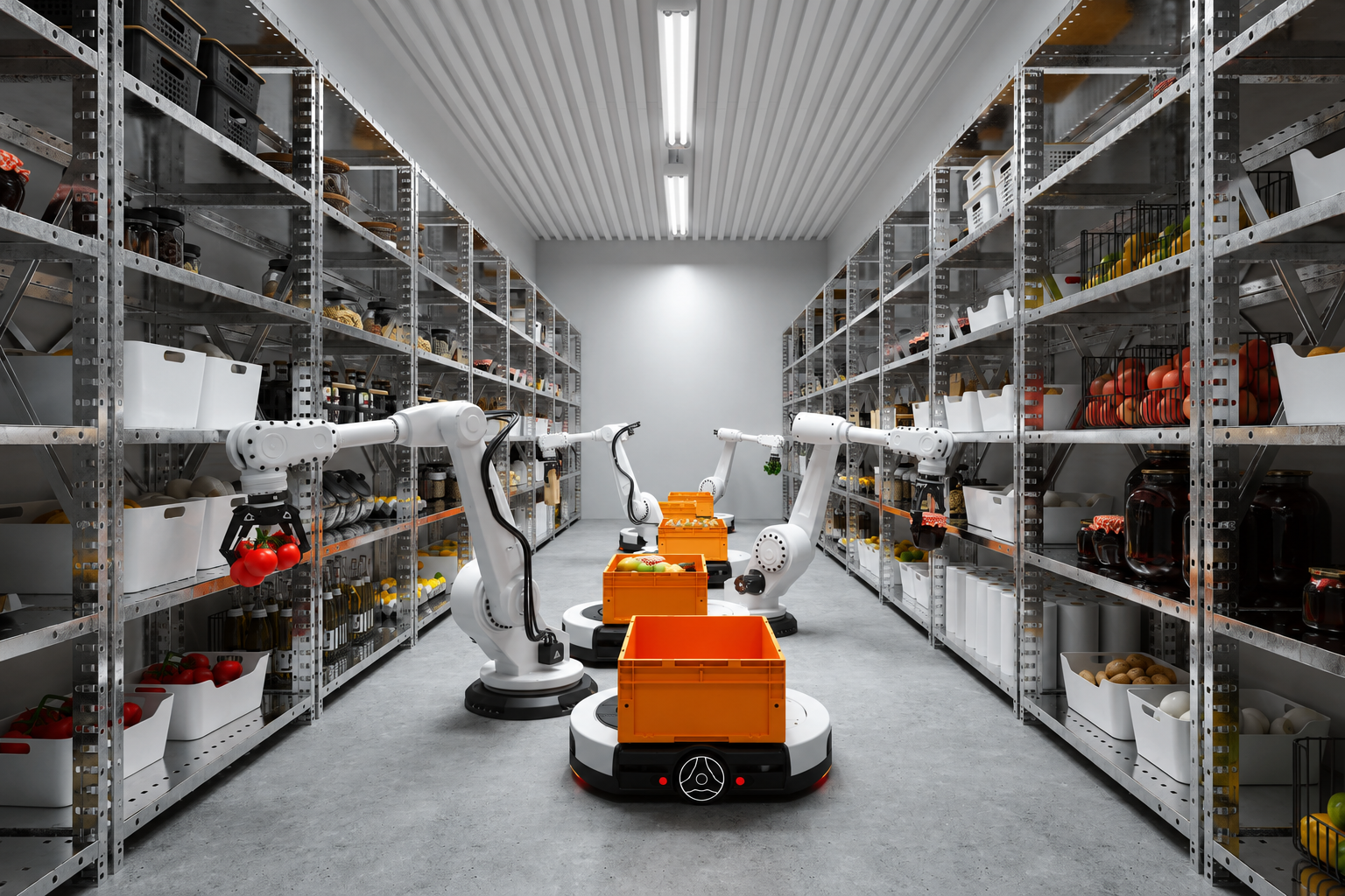 Distribution warehouse robotics